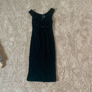 Rock Steady Green velvet wiggle dress (Small)